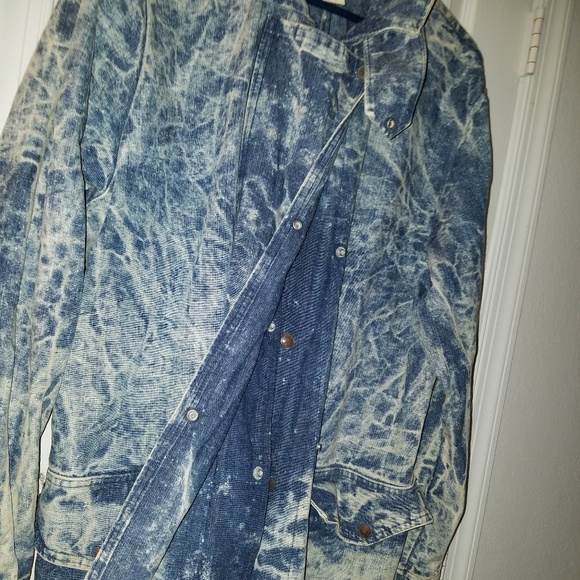 Vntg Saddlesmith Outfitters Acid Wash Duster - Picture 7 of 8